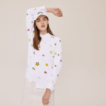 Lacoste Lacoste x FriendsWithYou Design Sweatshirt Pánské - Mikiny Bílé | CZ-gi1mzw